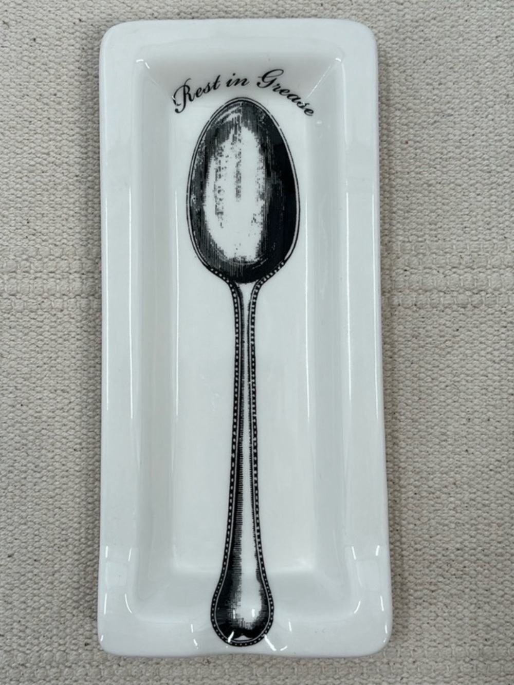 NWOT FISHS EDDY Spoon Rest Rest in Grease